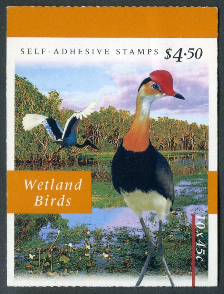 AUSTRALIA 1997 Wetland Birds (Flora & Fauna) Booklet S/A 10 x 45c SG SB116 MNH - Image 1 of 3