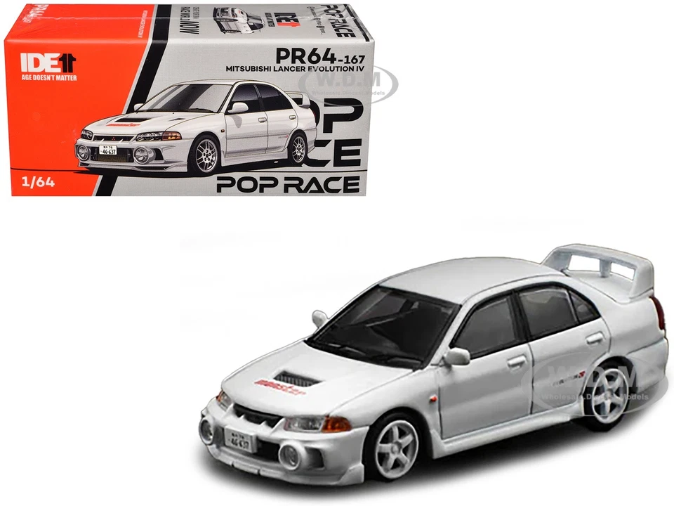 Pop Race 1 64 Nissan Skyline GT-R R32 Crystal White Diecast Model Car PR640157