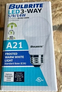 Pack Of Bulbrite 774134 120 Volt 3 Way LED Omni Directional Bulbs 5/9/14 Watts - Picture 1 of 5
