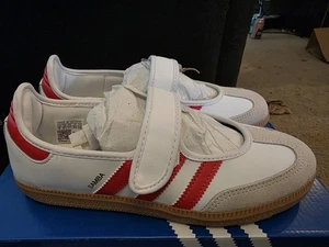 Scarpe lifestyle Adidas Originals Samba Jane rosse per bambini GS - JR7435 taglia 5 anni - Foto 1 di 5