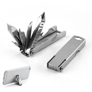 Mini Multitool 8 in 1 Faltbar Edelstahl Schlüsselanhänger Schraubendreher - Bild 1 von 6