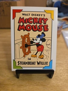 1992 Skybox Disney Collector Mickey Mouse Steamboat Willie #25 Not #100 Ex Rare - Picture 1 of 10