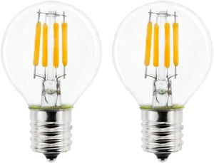 2-Pack E17 Mini Globe Bulb S11 LED Light Bulb,E17 Intermediate Base 4W Warm Whit - Picture 1 of 12