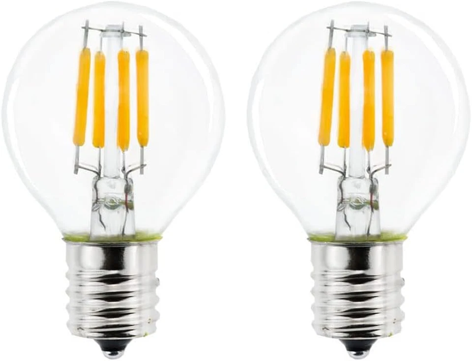 2-Pack E17 Mini Globe Bulb S11 LED Light Bulb,E17 Intermediate Base 4W Warm Whit - Image 1 of 4