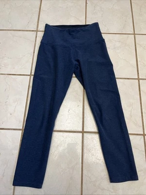 Leggings recortados de tiro alto BEYOND YOGA azul marino teñido espacial talla S Foto 1 de 4