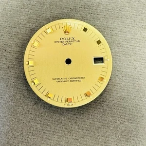 Genuine Rolex Oyster Perpetual Date 34mm Dial Champagne Gold 15223 15505 - Picture 1 of 4