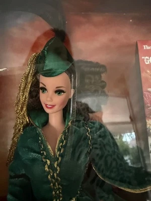 1994 年 BARBIE as Scarlett O'HARA 带 Drapery-Dress Gone With The Wind #12045 未拆封 — 第 1/4 张图片