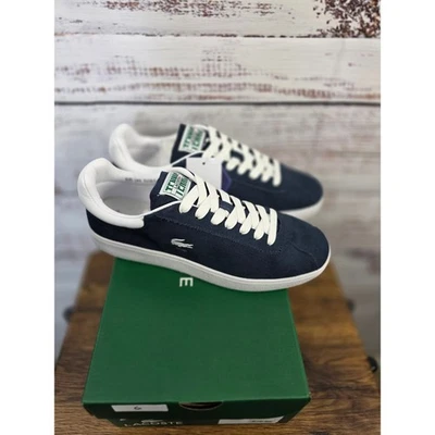 Lacoste women's baseshot leather navy blue sneakers size 7 - Image 1 of 4