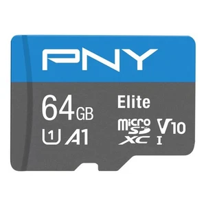 PNY P-SDU64GV11100ELMA-GE 64GB Elite Class 10 U1 microSDHC Flash Memory Card - Picture 1 of 2
