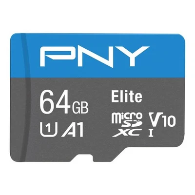PNY P-SDU64GV11100ELMA-GE 64GB Elite Class 10 U1 microSDHC Flash Memory Card - Image 1 of 2