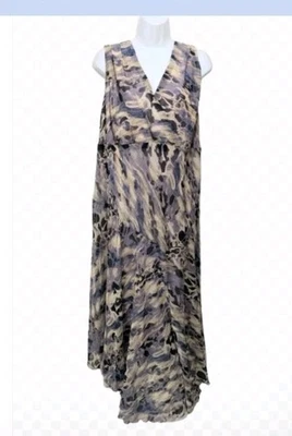 Maxi vestido de terciopelo medianoche para mujer sin mangas 24W caprichoso NO TERCIOPELO #drs17 Foto 1 de 4