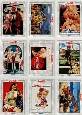 9 Coca Cola Advertising Trading Cards, Series 2, from Calanders & Adverts(C) - Image 1 of 4