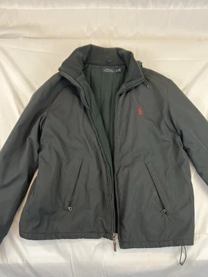 Chaqueta Polo Ralph Lauren Para Hombre XL Negra Forrada de Vellón Capucha Escondida Ripstop Foto 1 de 4