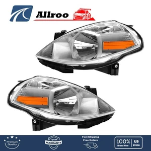 Headlight Assembly Pair For Nissan Versa 2007-2012 Left+Right Side Halogen Clear - Picture 1 of 17