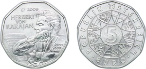 Austria 2008 5 Euros  PLATA - Imagen 1 de 1