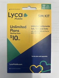 Lycamobile Easy Activation Sim kit 4G & 5G  AT&T - Picture 1 of 1