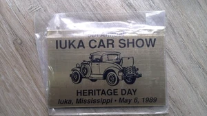 Daytona Trophy Iuka Car Show Plaque Heritage Day 1989 Mississippi - Picture 1 of 2