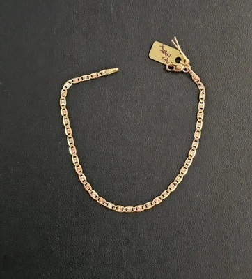 14k gold tri color bracelet 7 inch - Image 1 of 4