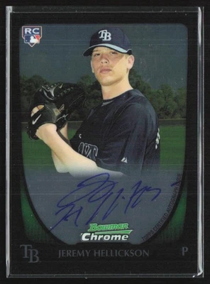 Jeremy Hellickson 2011 Bowman Chrome RC Auto B #199 Tampa Bay Rays - Image 1 of 2