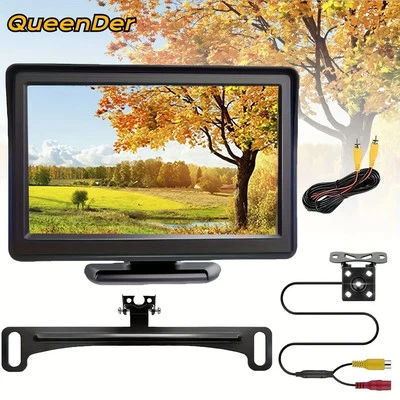 Car Monitor Backup Camera Kit 4.3" TFT LCD Screen Rear View For Truck,Pickup,Suv - Image 1 of 4