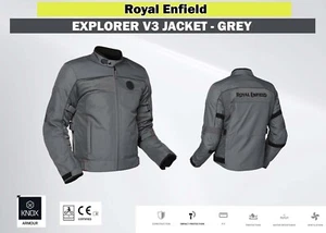 ROYAL ENFIELD "EXPLORER V3 JACKET-GREY" CE Level 2 certified - Picture 1 of 15