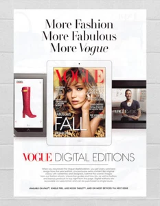 Ediciones digitales de Vogue con Jennifer Lawrence 2013 estampado de moda anuncio - Imagen 1 de 1