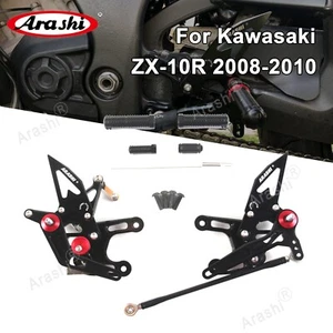 Adjustable Rearsets Foot Pegs For Kawasaki NINJA ZX10R 2008 2009 2010 ZX-10R - Picture 1 of 6