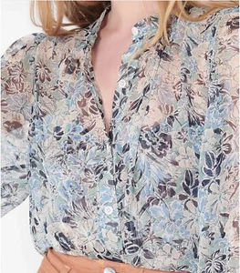 Blusa y cami ASHLYNN azul floral 100 % SEDA VERONICA BEARD talla 14 nueva con etiquetas - Imagen 1 de 9