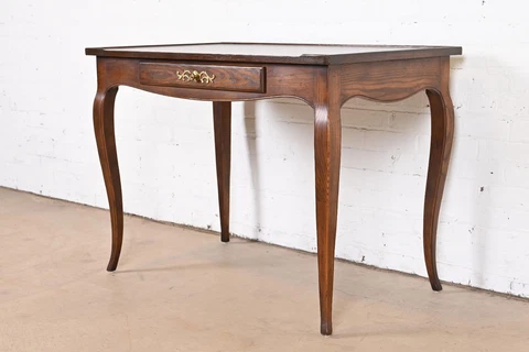 Henredon French Provincial Louis XV Oak Writing Desk Cover