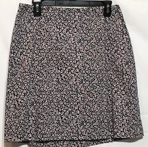 NWT LL Bean Fairhaven A-Line Navy Floral Print Skirt Size 8 Petite - Picture 1 of 3