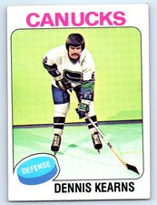 1975 Topps #188 Dennis Kearns   Vancouver Canucks