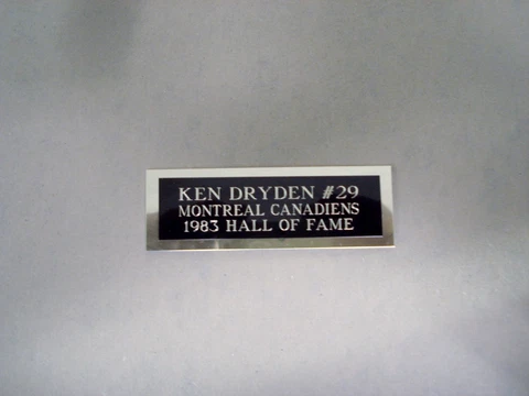 Ken Dryden Nameplate For An Autographed Hockey Card Plaque Or Puck Cube 1 X 3 Cover
