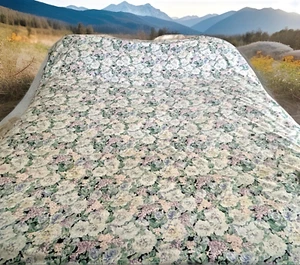 VINTAGE EILEEN WEST UTICA BLUE DELPHINIUM COTTAGE CORE FULL/QUEEN DUVET COVER - Picture 1 of 15