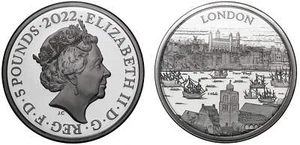 Elizabeth II 2022 silver proof 2oz City Views London, Royal Mint - Picture 1 of 1