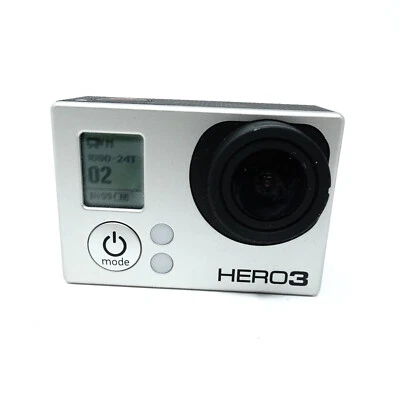 GoPro Hero 3 Silver Action Camera with LCD Screen 1 Battery - Image 1 of 4