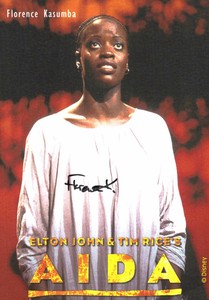 Florence Kasumba Original Signature On Card No. 15169 E