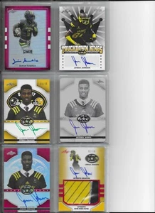 JUWAN JOHNSON SIGNED 2015 LEAF ARMY PRINT USED PLATE CARD AUTO RC #D 1/1 SAINTS - Picture 1 of 2