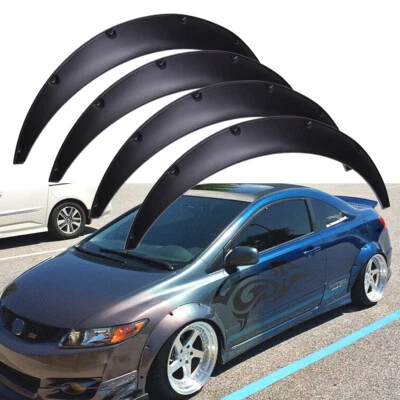 Cuerpo de arco de rueda 4X 4,5" flexible guardabarros llamaradas para Honda Civic tipo R Si Sport Foto 1 de 4