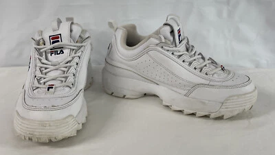 Fila Disruptor II Premium Women's White 5FM00002-125 Sneakers Shoes Sz (8.5)Used - Image 1 of 4