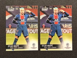 2020-21 Topps Stadium Club Chrome UCL Kylian Mbappe PSG Base #75 2x LOT - Picture 1 of 2
