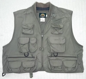 Cabela's Men's Fly Fishing Vest Khaki Size X-Large Regular 27” X 22” Read Descri - Picture 1 of 11