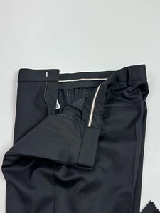 Hugo Boss H-Huge Solid Black Pants Size 35   RETAIL $278 IN BLACK #406 - Picture 1 of 5