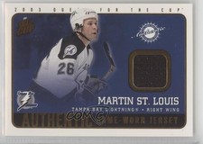 2002 Pacific Quest for the Cup Authentic Game-Worn Jerseys Martin St Louis HOF