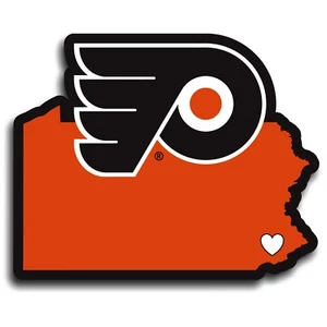 Philadelphia Flyers Home State Vinyl Auto Decal (NHL) Pennsylvania Shape - Picture 1 of 3