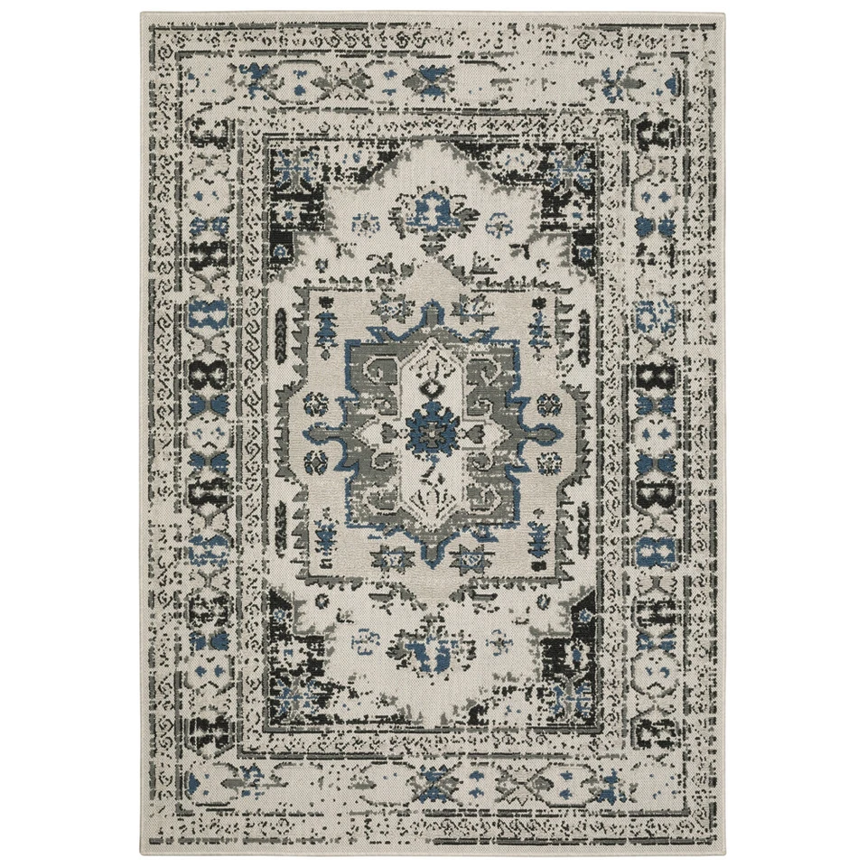 Sphinx Beige Angled Pointed Peaks Transitional Casual Area Rug Bordered 5561H - Image 1 of 1
