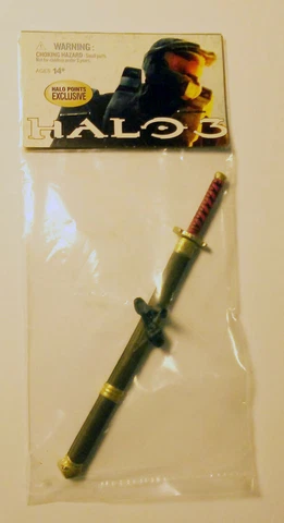 HALO 3 KATANA & SCABBARD SAMURAI SWORD McFarlane Halo Points Exclusive HAYABUSA Cover