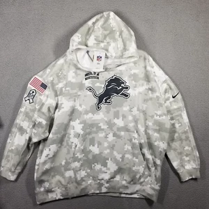 AUTHENTIC Nike 2024 Detroit Lions Salute To Service Club Fleece Hoodie XXL NEW - Picture 1 of 10