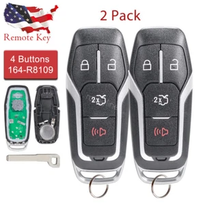 2 Smart Remote Car Key Fob For 2015 2016 2017 Ford Mustang Edge Explorer 315MHz - Foto 1 di 7