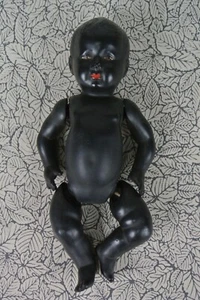 Vintage Small French Black Boy Jointed Doll 8.25" - Picture 1 of 17