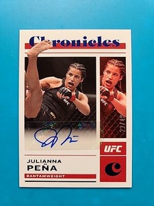 2023 Panini Chronicles UFC Julianna Pena Blue Auto /49 #CS-JPN